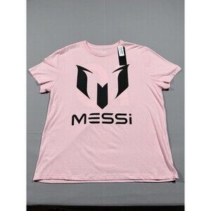 Men’s/Unisex XL #10 Pink/Black Logo Tshirt Soccer Messi Collection NWT